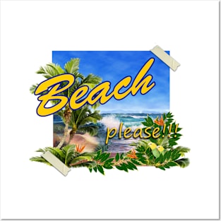 retro beach plase Posters and Art